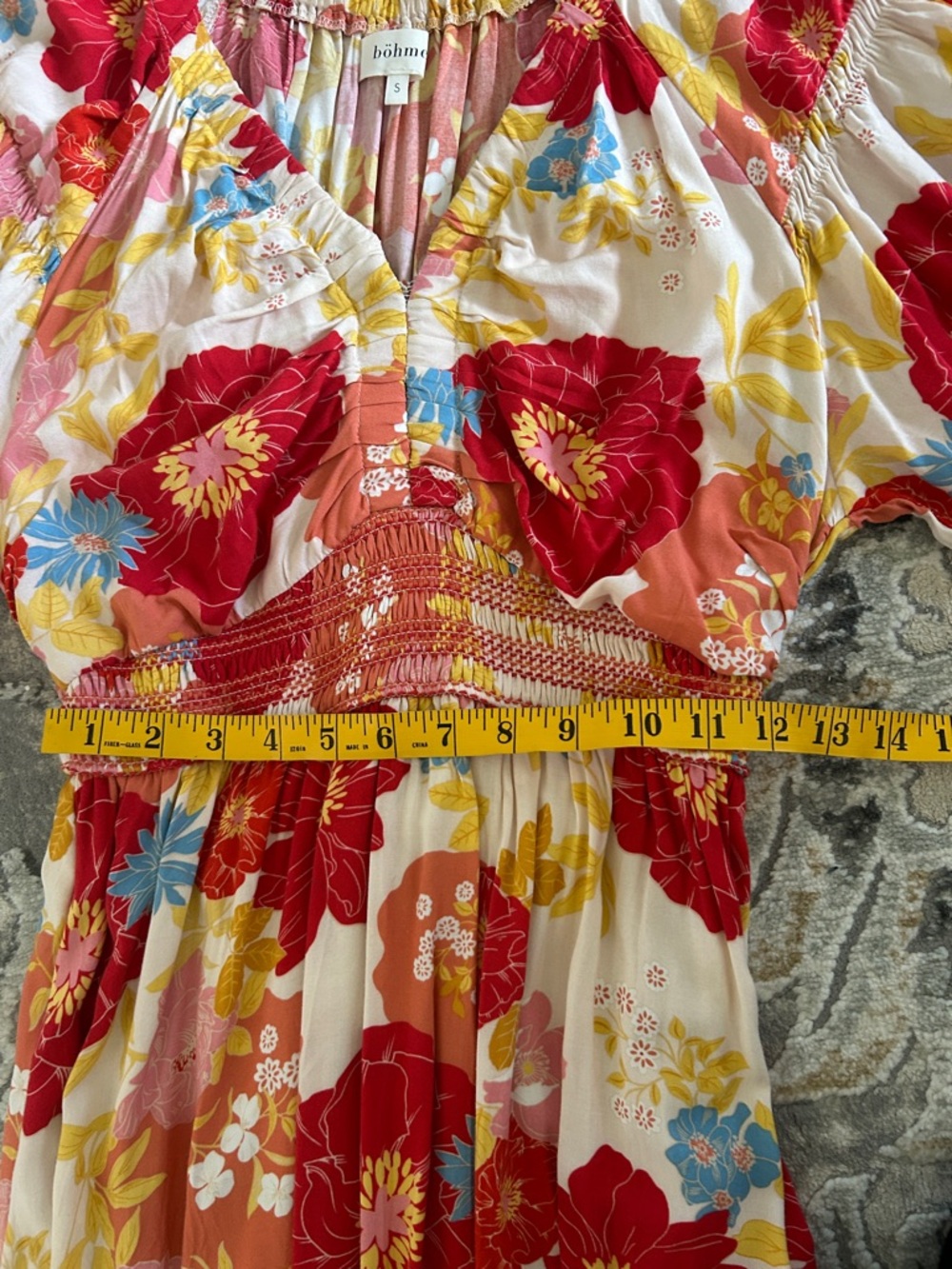 Bohme Floral Maxi Dress in Red & Pink - Picture 5 of 7